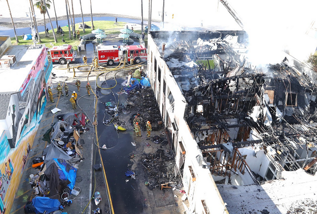 Venice Beach Boardwalk fire